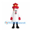 Lighthouse Mascot Costume in White with Red Lantern Roof