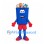 Recycling Bin Mascot Costume in Blue with Red Shorts