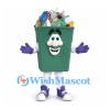 Recycling Bin Mascot Costume in Green with Bottles and Cans