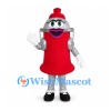 Fire Hydrant Mascot Costume in Red and Silver