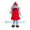 Fire Hydrant Mascot Costume in Red and Silver