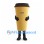 Coffee Cup Mascot Costume in Tan with Brown Lid
