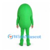 Green Oval Mascot Costume with Matching Arms and Legs