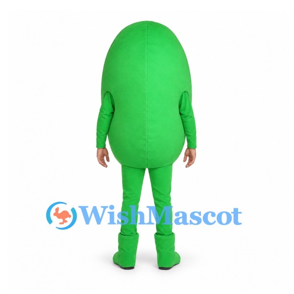 Green Oval Mascot Costume with Matching Arms and Legs