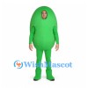 Green Oval Mascot Costume with Matching Arms and Legs