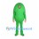 Green Oval Mascot Costume with Matching Arms and Legs