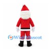 Santa Claus Mascot Costume with Red Suit and White Beard