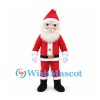 Santa Claus Mascot Costume with Red Suit and White Beard
