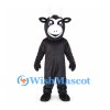 Cow Mascot Costume in Black with White Face