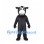 Cow Mascot Costume in Black with White Face