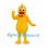 Duck Mascot Costume in Yellow with Orange Bill