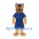 German Shepherd Mascot Costume with Blue Uniform and Cap
