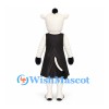 Cow Mascot Costume in White with Black Apron