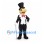 Cricket Mascot Costume with Black Tuxedo and Top Hat