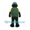 Turtle Mascot Costume with Yellow Shirt and Gray Cap