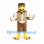 Eagle Aviator Mascot Costume with Tan Vest and Goggles