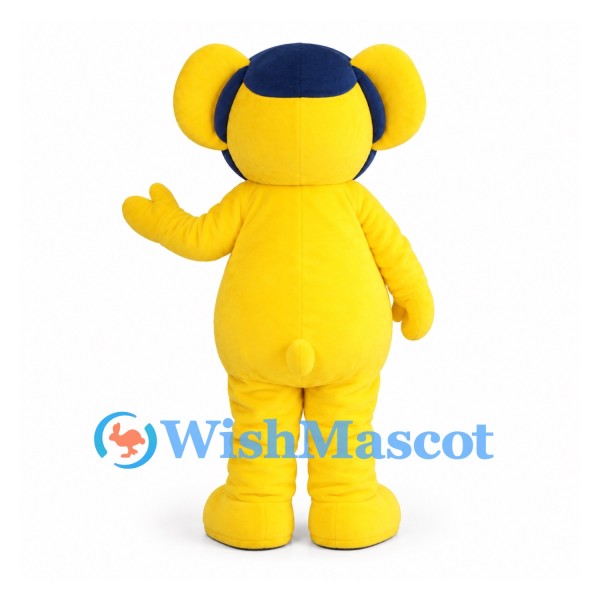 Koala Mascot Costume in Yellow with Blue Cap