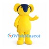 Koala Mascot Costume in Yellow with Blue Cap