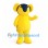 Koala Mascot Costume in Yellow with Blue Cap