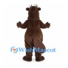Beaver Mascot Costume in Brown with Broad Tail and Buck Teeth
