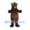 Beaver Mascot Costume in Brown with Broad Tail and Buck Teeth