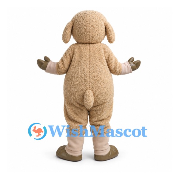 Sheep Mascot Costume in Tan with Cream Face