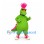 Dinosaur Mascot Costume in Green with Pink Mohawk and Sunglasses