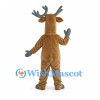 Moose Mascot Costume in Brown with Large Gray Antlers
