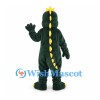 Dragon Mascot Costume in Dark Green with Yellow Belly