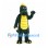 Dragon Mascot Costume in Dark Green with Yellow Belly
