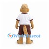 Kangaroo Mascot Costume with White Shirt and Brown Shorts