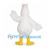 Chicken Mascot Costume in White with Yellow Feet