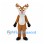 Reindeer Mascot Costume in Brown with White Belly and Antlers
