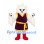Snowy Owl Mascot Costume with Burgundy Sports Uniform