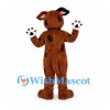 Dog Mascot Costume in Brown with Black Spots and White Belly