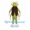 Grasshopper Mascot Costume in Green with Brown Wings