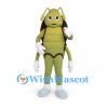 Grasshopper Mascot Costume in Green with Brown Wings