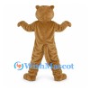 Cougar Mascot Costume in Tan with Open Mouth