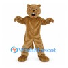 Cougar Mascot Costume in Tan with Open Mouth