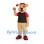 Dog Mascot Costume with Red Cap and Black Shirt