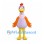 Chicken Mascot Costume in Pink with Orange Wings