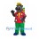Gorilla Mascot Costume with Yellow Hat and Colorful Shirt