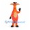 Giraffe Mascot Costume in Orange with Pink Spots