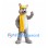 Rabbit Builder Mascot Costume with Yellow Hard Hat and Scarf