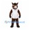 Wild Boar Mascot Costume in Brown with White Belly and Tusks