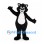 Cat Mascot Costume in Black with White Belly and Pink Nose