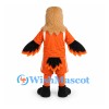 Eagle Mascot Costume with Orange Sports Uniform