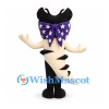 Tornado Mascot Costume with Star Bandana and Black Mask