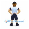 Sportsman Mascot Costume with Navy Cap and Blue Uniform