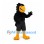 Crow Mascot Costume in Black with Yellow Beak and Feet